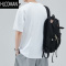 HLCOMAN夏季男士设计感口袋短袖t恤宽松百搭短tee学生日系潮流半袖体恤衫