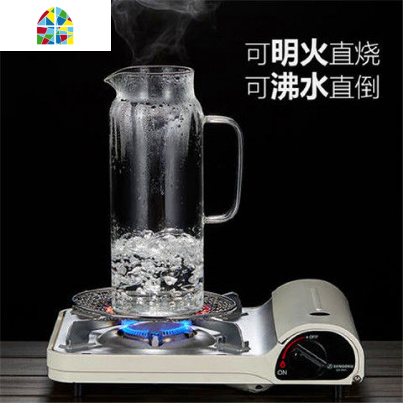 凉水壶玻璃冷水壶套装凉水杯耐热高温过滤泡煮花茶家用大号果汁壶 FENGHOU 2L壶+2园趣单杯高清大图