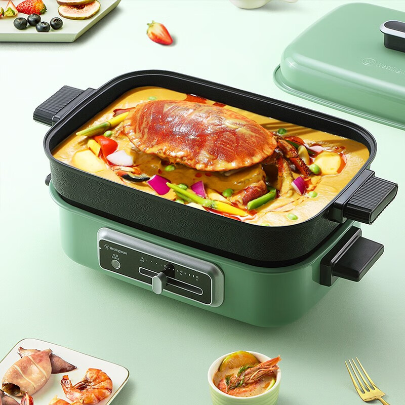 西屋(WESTINGHOUSE) 1400W食品级不粘涂层4.5L深煮锅多功能电火锅 WSC-1688高清大图