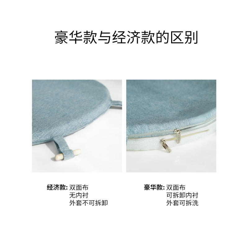 美帮汇家用北欧新款轻奢椅坐垫餐桌椅垫售楼处休闲沙发椅子垫薄款座垫 素雅灰 45*45*2cm(豪华款)高清大图