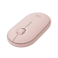 罗技（Logitech）Pebble 鹅卵石轻薄型静音鼠标 蓝牙无线双模 玫瑰粉