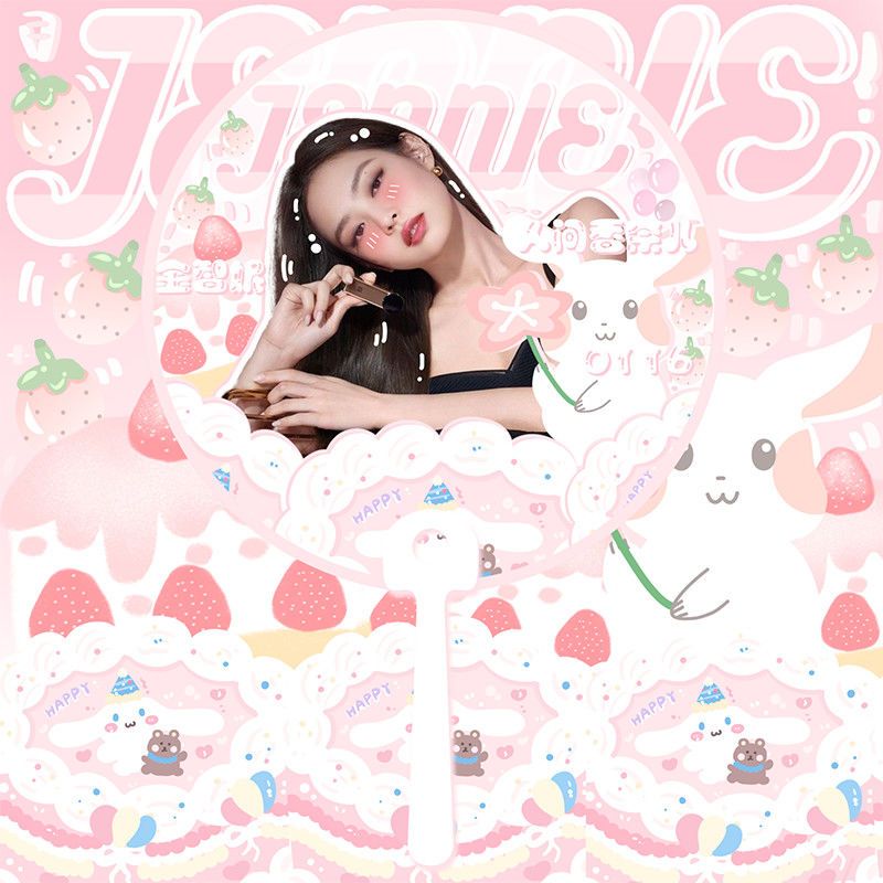 BLACKPINK透扇01 BLACKPINK金智妮JENNIE金智秀LISA朴彩英ROSÉ透扇扇子同款周边
