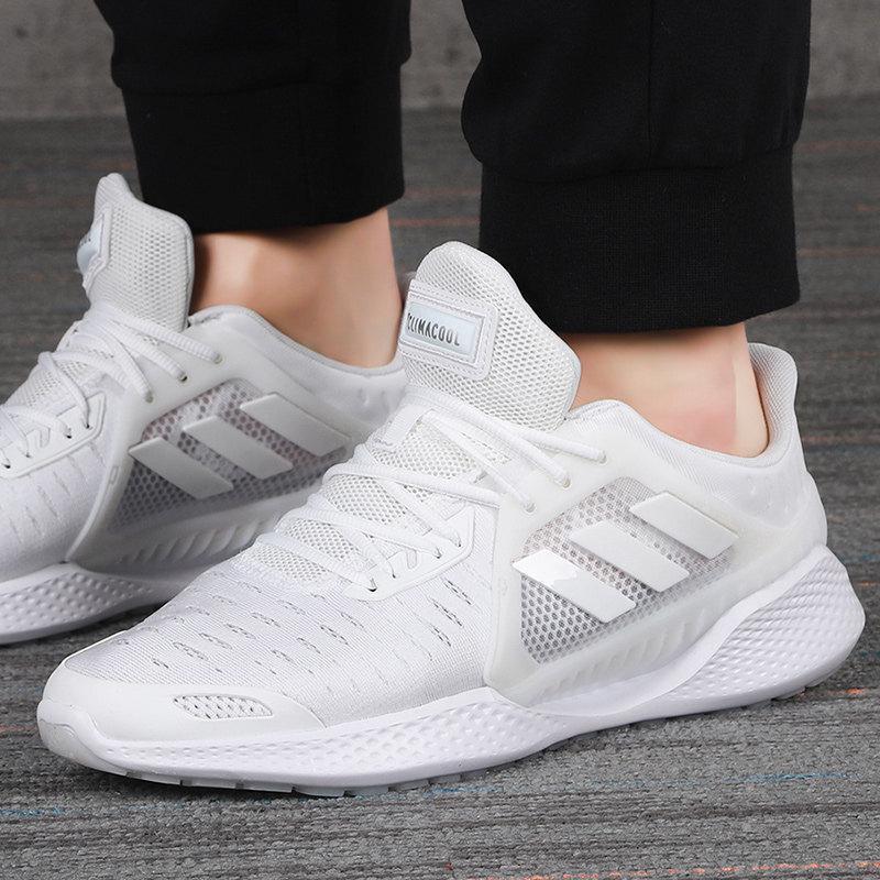 adidas阿迪达斯男秋季新款运动鞋清风鞋透气鞋子网面跑步鞋eg1129视频