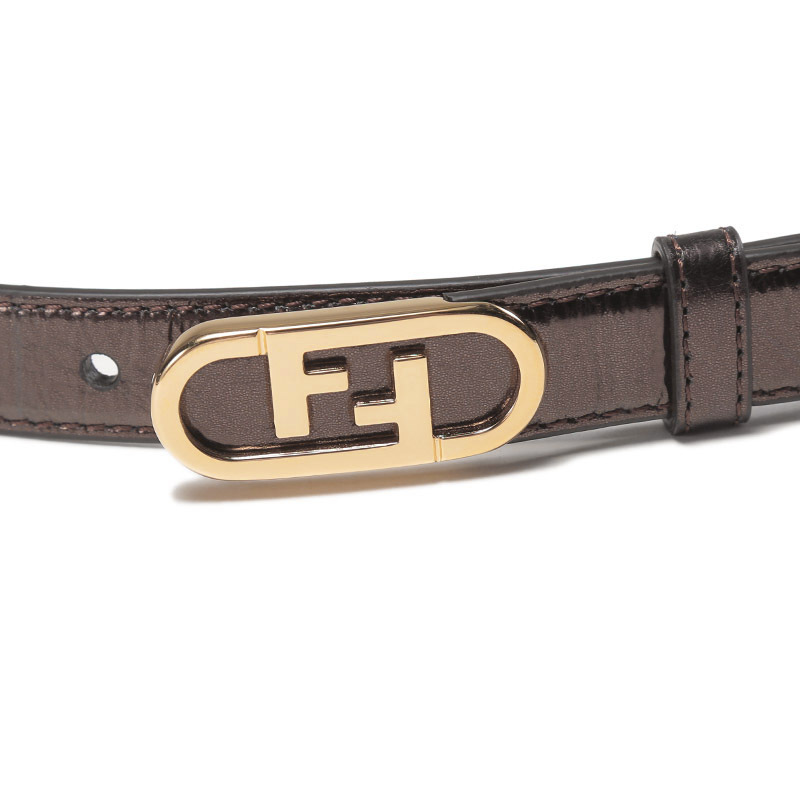 芬迪fendi女士羊皮牛皮olock窄版板扣式皮带腰带8c0652aisp