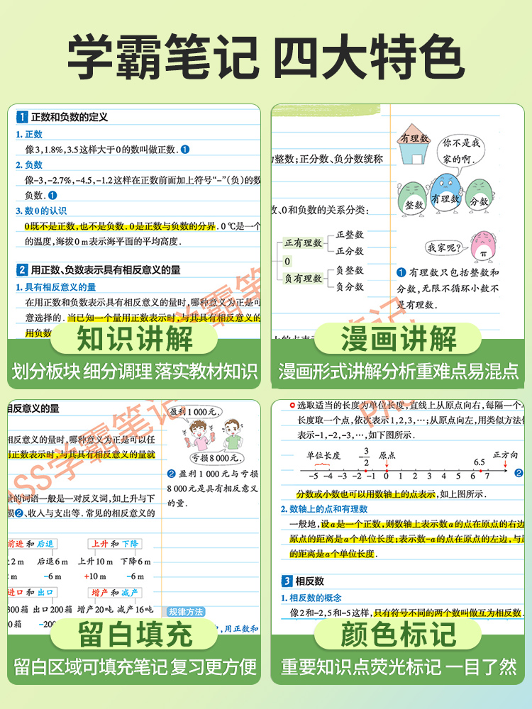 [单本]文言文 通用版 初中通用 [正版]店2024版 学霸笔记 初中人教版全套科学浙教版语文数学英语物理化学生物地理道高清大图