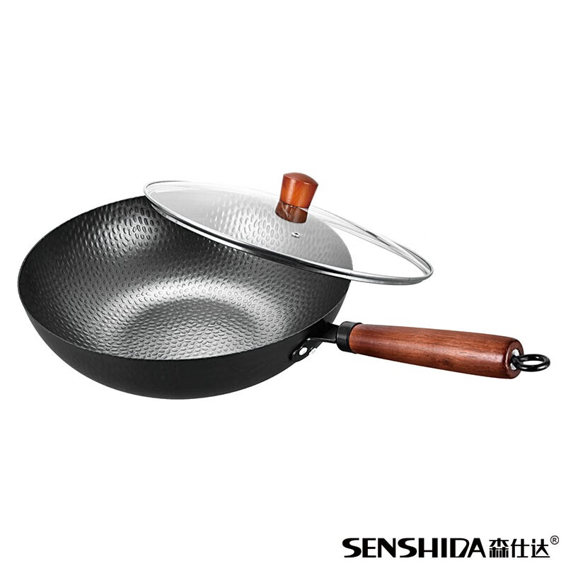 森仕达(SENSHIDA)德仕手工锻打铁锅(无盖)SSD-313高清大图