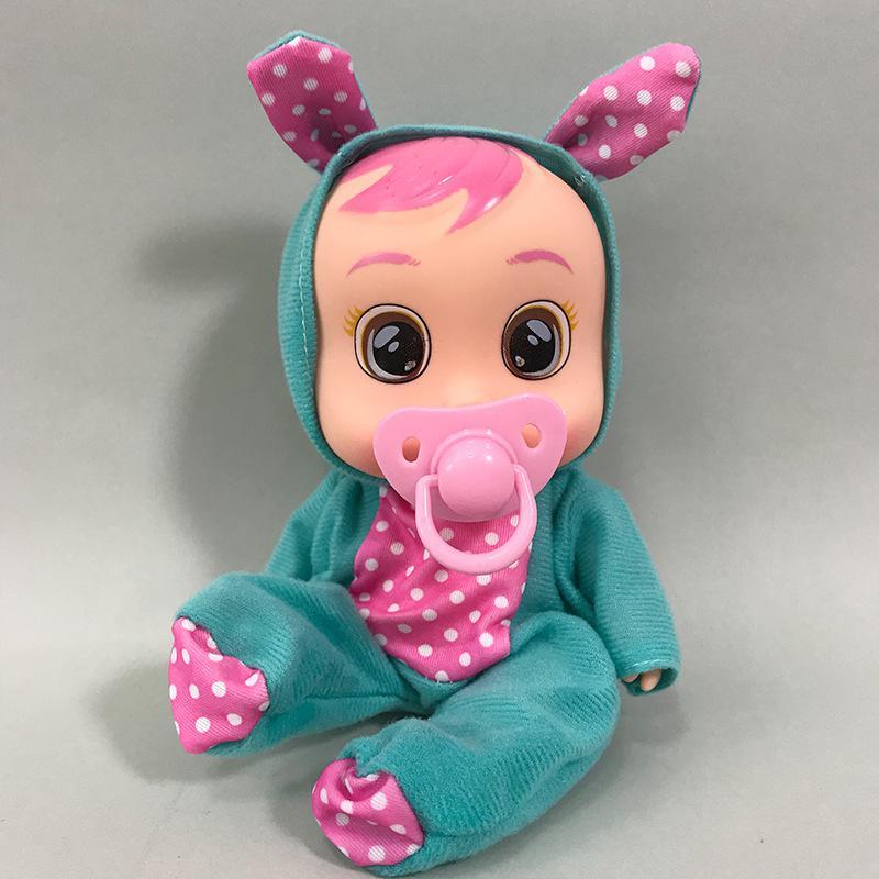 8寸娃娃玩偶crybaby会喷水流泪带声效创意搪胶哭泣娃娃10寸