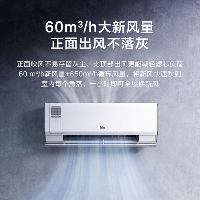 Biu/小biu免扩孔新风空调 1.5匹 新一级能效变频 冷暖壁挂式 KFR-35GW/BUF(A1)