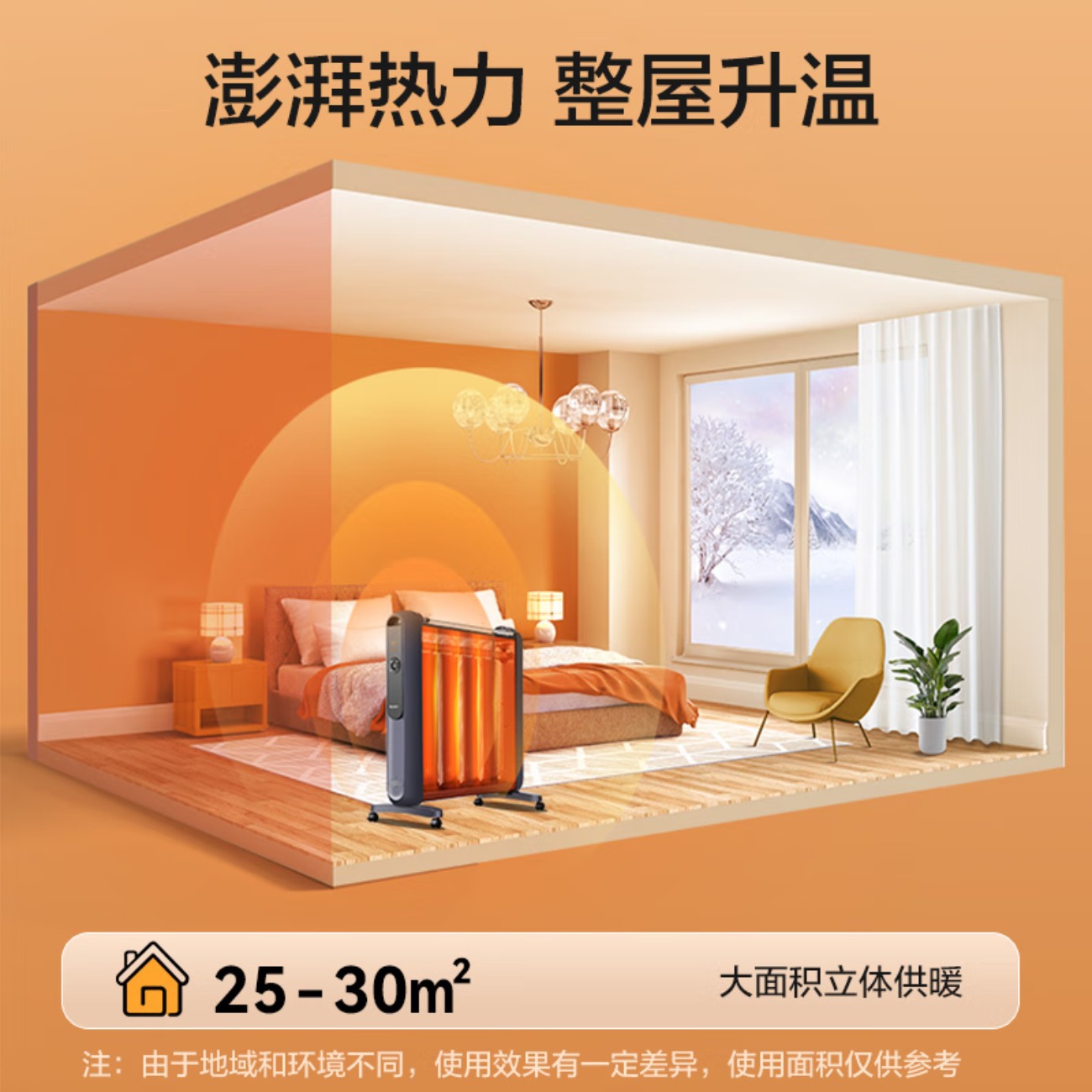 格力(GREE) 取暖器家用节能省电暖气遥控取暖气加湿无光防烫电热膜速热电暖器NDYM-X7021B高清大图