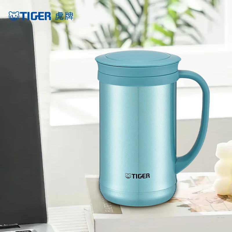 虎牌(TIGER)保温保冷杯茶滤网杯不锈钢办公杯CWM-A050-AM森林绿500ml