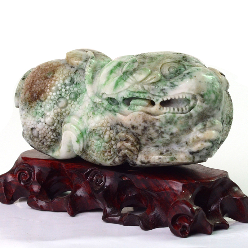 臻玉盈南阳天然独山玉貔貅手把件小摆件男女款河南玉石孤品附送鉴定