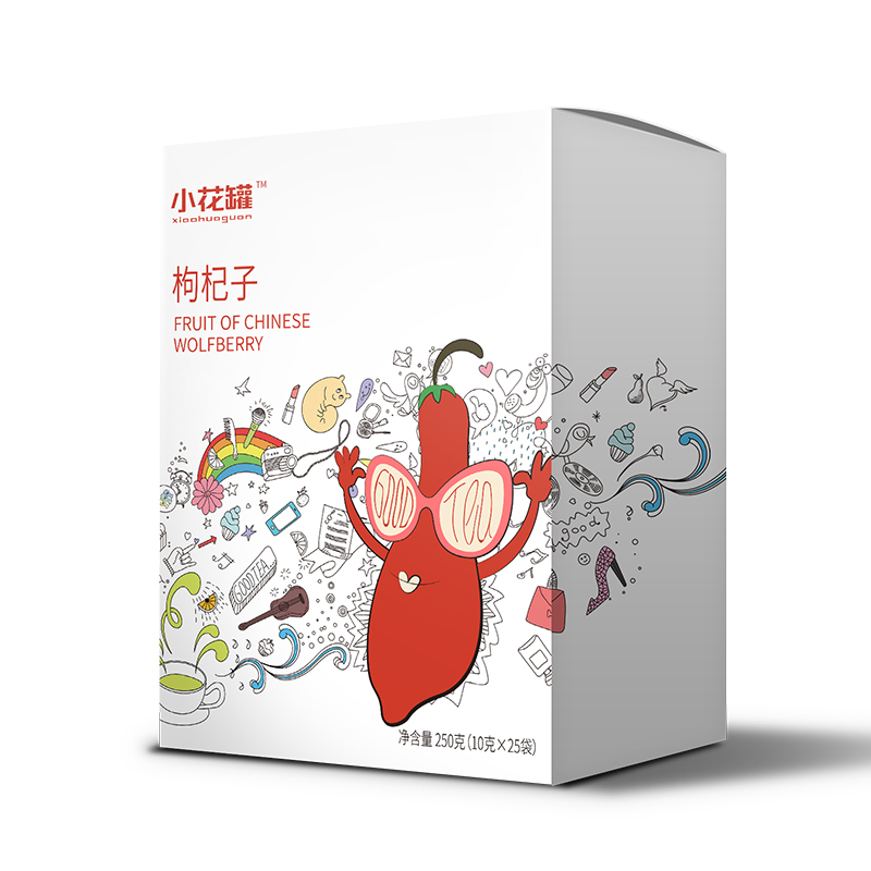 龙江人家 宁夏中宁红枸杞子250g(10g*25袋)免洗枸杞 盒装 红枸杞 单独小包装枸杞
