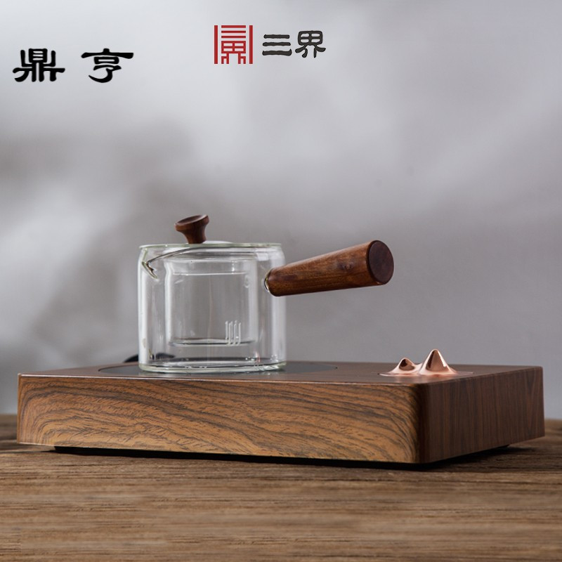 鼎亨手工耐热玻璃茶壶侧把煮茶壶泡茶壶泡茶具 三界观山电陶炉茶