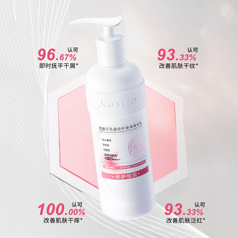 蔻斯汀(Kustie)身体乳 花耀修护身体乳250g 敏感肌适用改善干燥长效保湿滋润润肤乳