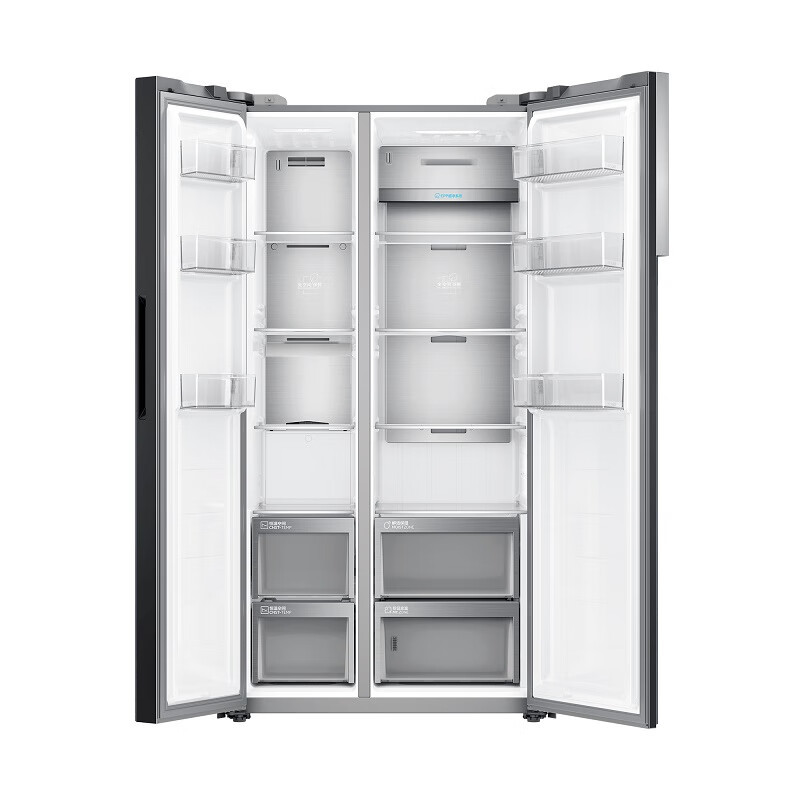 海尔haier冰箱bcd611wghss19sgu1611l对开门自由嵌入