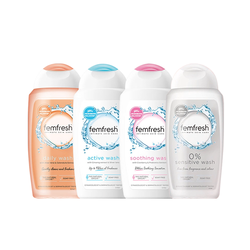 英国芳芯femfresh女性私处洗护液私密清洗护理液洗护清爽 百合香