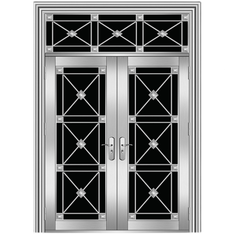 古达定制大门双开门304不锈钢门单门家用别墅乡村入户农村进户大门