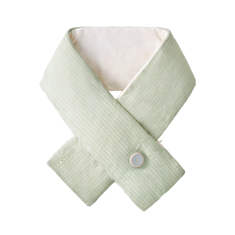 小熊(Bear)发热围巾肩颈热敷包取暖器充电加热艾灸保暖围脖发热围巾艾草热灸浅绿色 RFL-E06P1-P02