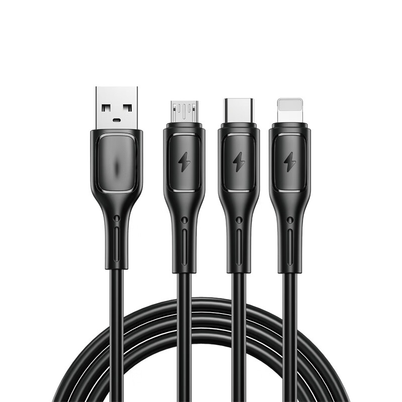 一拖三数据线 Wi-C046E 黑色高清大图
