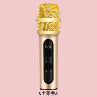 波格朗(POGLIAR)手机K歌音响话筒一体麦克风全民K歌唱吧直播神器专用话筒 金色