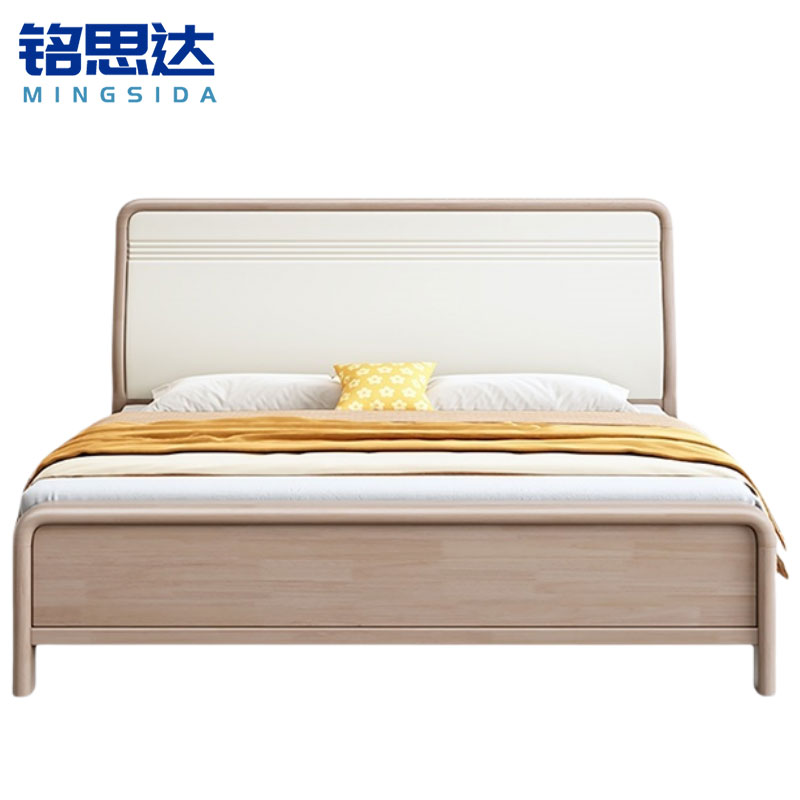 铭 思达实 木 床高清大图