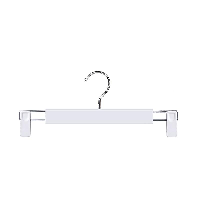 全格QUANGE折叠多夹晒架无痕加宽塑料衣架晾衣架子防滑裤架米白2个