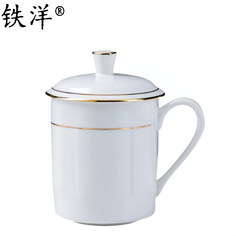 铁洋 描金凹凸景瓷杯 9cm*15cm 个高清大图