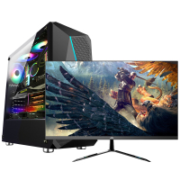 铭能 十代i5六核/GTX1060独显/16G DDR4内存/256G固态 台式机 台式电脑 DIY组装机 组装电脑 家用办公电脑主机 商务设计电脑台式 学生游戏电脑+21.5英寸