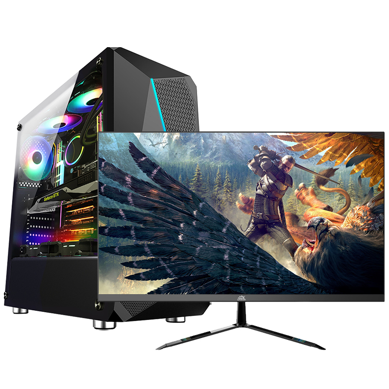 铭能 十代i5六核/GTX1060独显/16G DDR4内存/256G固态 台式机 台式电脑 DIY组装机 组装电脑 家用办公电脑主机 商务设计电脑台式 学生游戏电脑+21.5英寸
