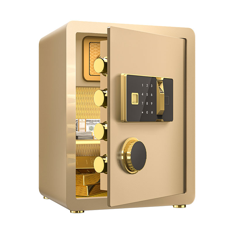 鑫星奈 XXN4060636 全钢实心保险柜办公防盗保险箱 高45cm金色指纹款