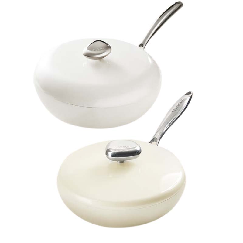 温仑山锅具两件套耐磨鹅卵石炒锅煎锅两件套AVE02010038