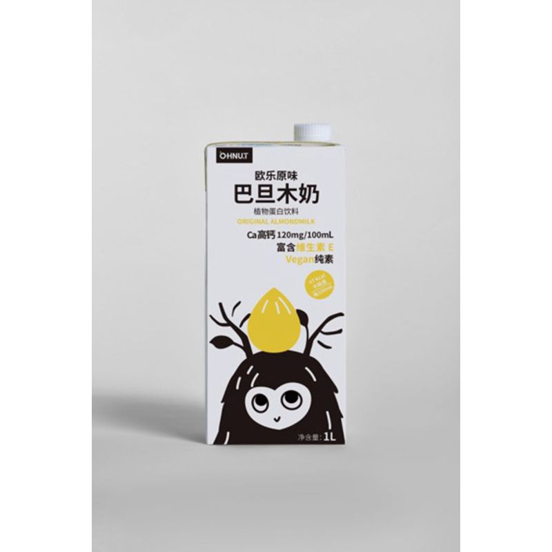 欧乐(OHNUT)原味1L*2家庭装巴旦木奶植物蛋白饮料健身早餐营养加钙