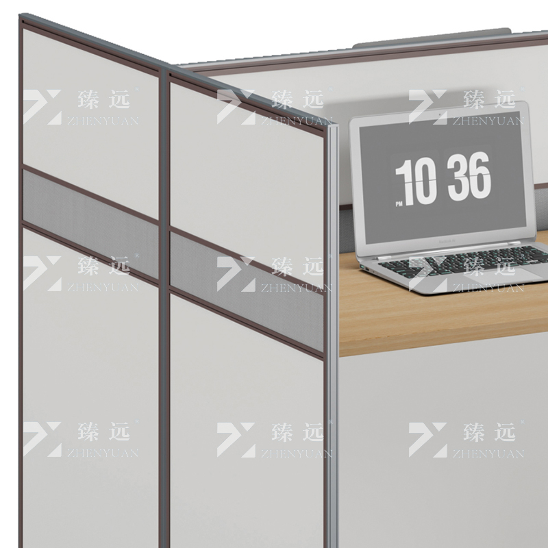 臻远 ZYGW-002职员桌办公桌屏风工作卡位对坐四人位高清大图