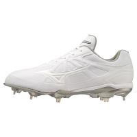 美津浓(Mizuno)男棒球鞋轻量4E加宽透气防刺金属钉钉底舒适户外训 White 44.5