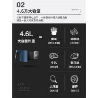 小熊(bear)空气炸锅家用烤箱一体多功能新款空气电炸锅大容量智能全自动_4.6升智能触控款款蓝色