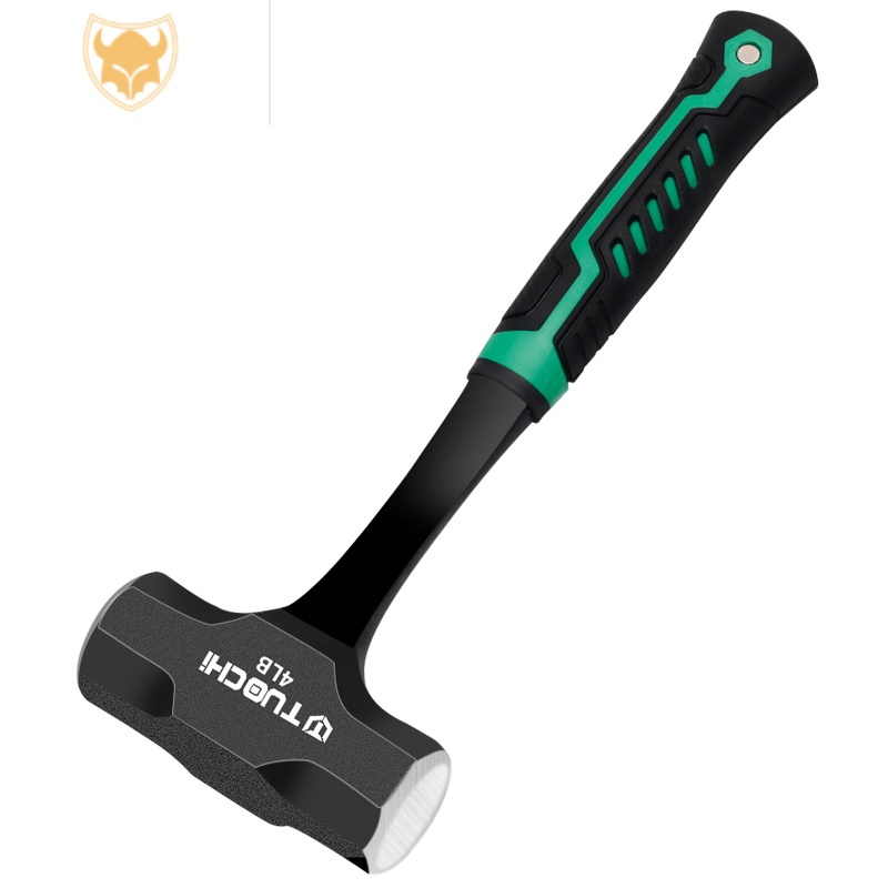 西默实心一体八角锤榔头五金工具小铁锤子家用木工装修木柄起钉拔钉锤