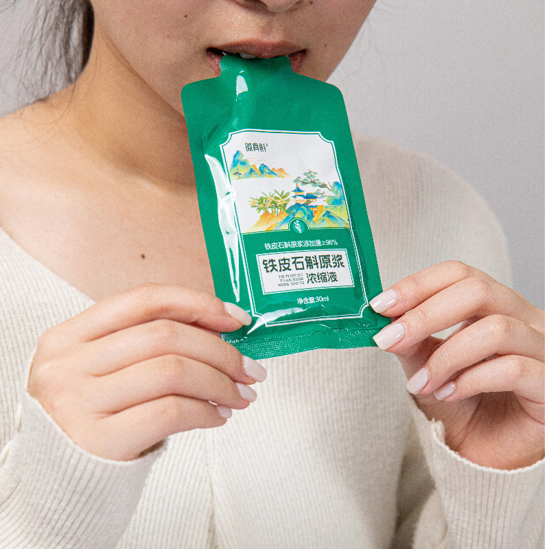 霍山铁皮石斛原浆浓缩液石斛汁液枫斗条花粉鲜榨冲饮旗舰礼盒装正品高清大图