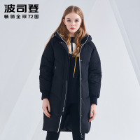 波司登女中长款时尚连帽加厚冬季羽绒服外套B80142540DS