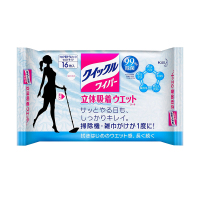 花王(KAO) 拖把用立体吸附湿清洁巾 轻便可折叠平板拖把替换拖布 16片