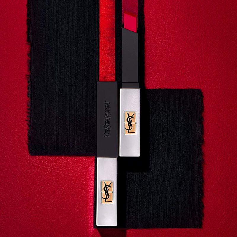 b2b ysl圣罗兰细管轻雾纯口红全新小银条107薄纱酒渍红