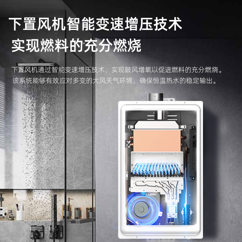 瑞美(REME) 二级能效防冻型燃气热水器 JSQ25-GTD 恒温水量伺服器强排式金属面板高清大图