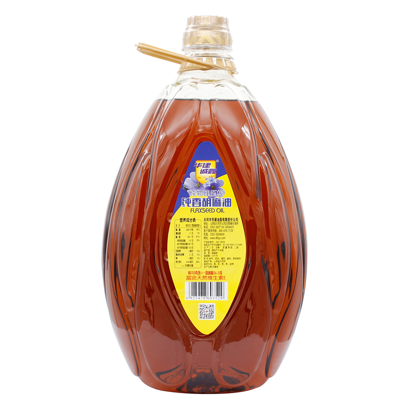 华建诚鑫 纯香胡麻油5L 物理压榨亚麻籽油