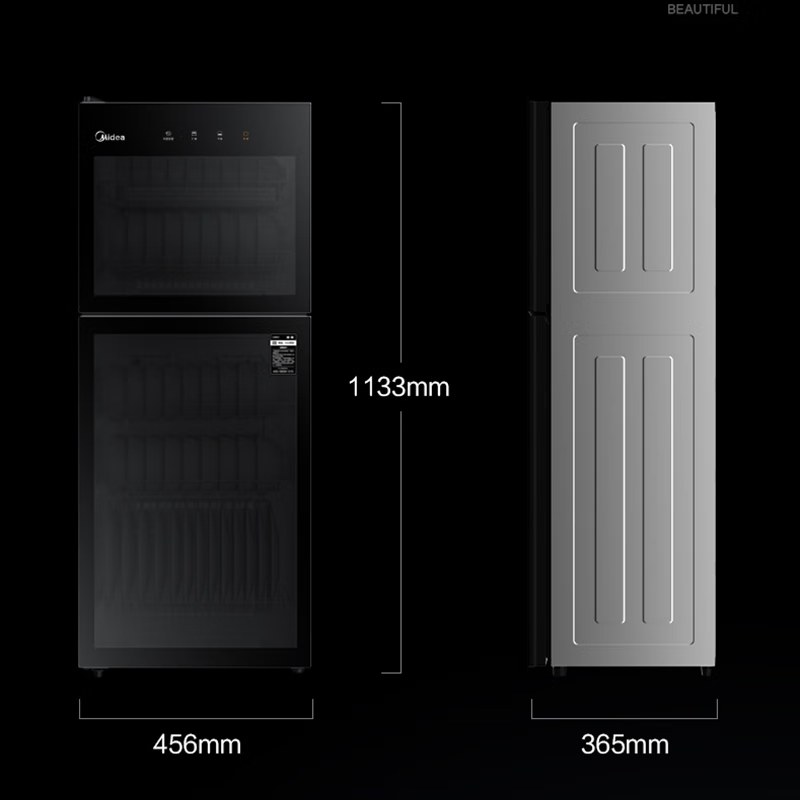 美的(Midea)橱柜消毒柜商用二星级消毒家用上下双门独立控制厨房碗筷餐具奶瓶柜高温消毒柜120R01高清大图