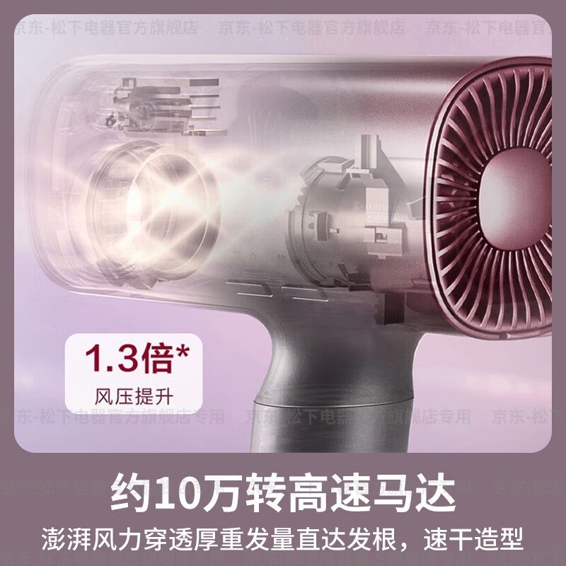 松下(Panasonic)高速吹风机 家用大功率电吹风 速干吹风筒 智能纳诺怡负离子水润护发 不伤头发 送七夕节礼物NX高清大图