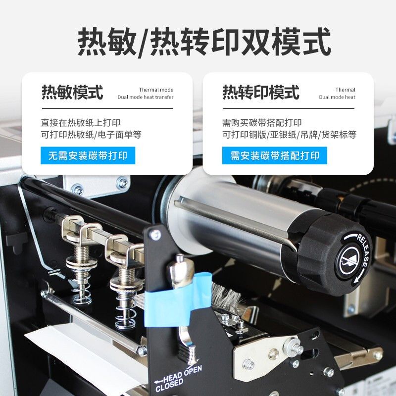 斑马(ZEBRA)ZT421标签机/条码打印机工业型条码机景区门票固定资产二维码不干胶标签打印机 (300dpi)