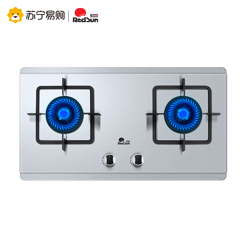 红日(RedSun)不锈钢面板台嵌两用燃气灶天然气灶双灶液化气灶煤气灶家用EB001G(天然气)高清大图
