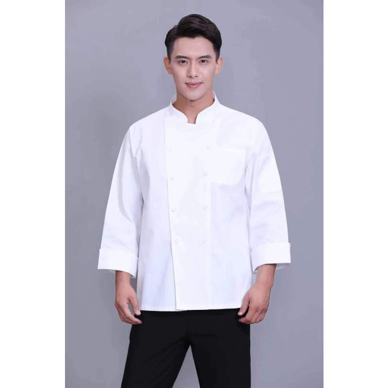 康琪世家厨师工作服长袖酒店餐饮烘焙服男女同款厨师服上衣