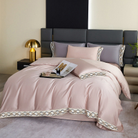 金丝莉(KINTHERI) 至尊全棉60支贡缎四件套 至尊-粉 200x230cm(NM)