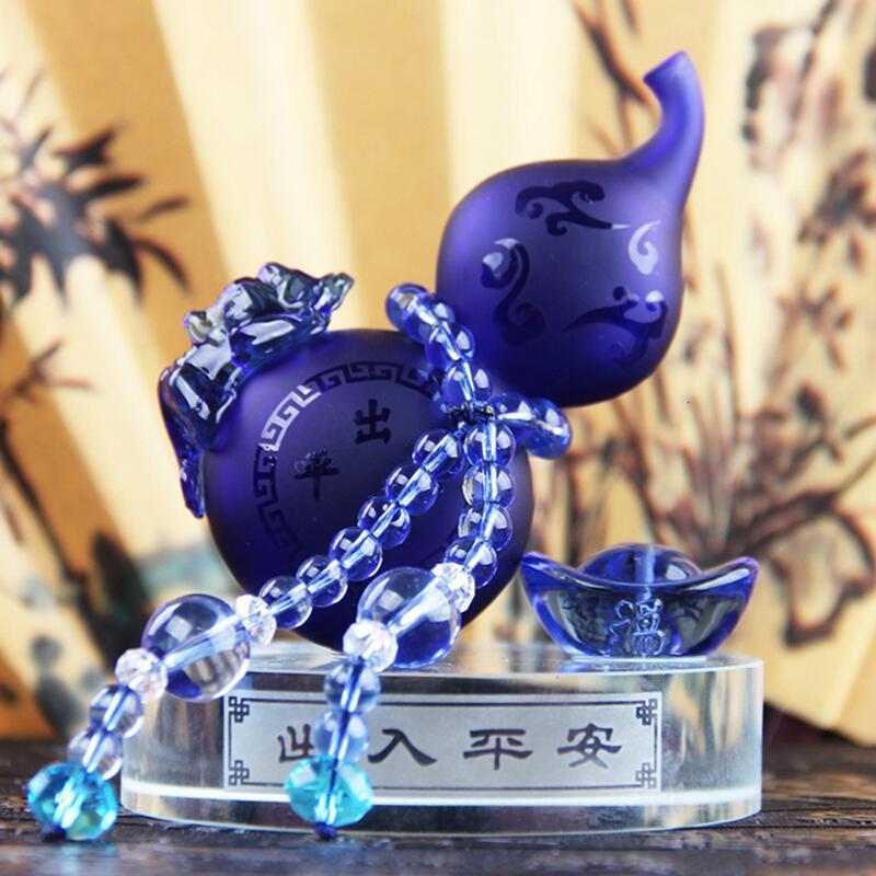 适用于汽车香水座琉璃葫芦元宝香水摆件车载创意精美水晶工艺品