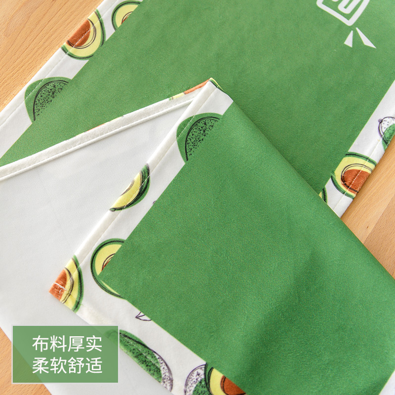 北欧ins牛油果桌旗绿色餐桌布艺装饰布现代简约茶几桌布中间长条高清大图
